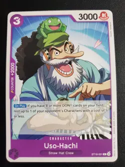 Uso Hachi ST18-001 SR ONE PIECE Card Game NM Purple Starter Deck 18 NM - Image 1