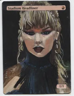 Stadium Headliner MTG Altered art MAGIC Hand Painted Card Commander - Image 1