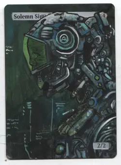 Solemn Simulacrum MTG Altered art MAGIC Hand Painted Card Commander - Image 1