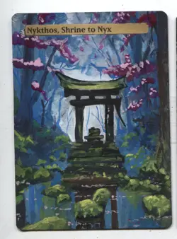 Nykthos, Shrine to Nyx MTG Altered art MAGIC Hand Painted Card Commander - Image 1