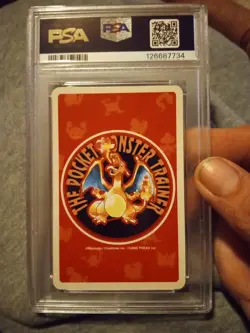 1996 POKEMON RED POKER CARD #065 ALAKAZAM PSA 10 GEM MINT 8 OF SPADES - Image 2
