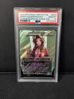 2025 MTG FINAL FANTASY SURGE FOIL #0519 AERITH GAINSBOROUGH PSA 10 - Image 1