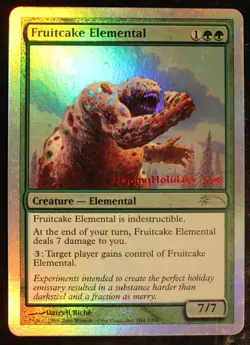 Fruitcake Elemental - 2006 Holiday Promo - Light Play Foil MTG Magic English VG - Image 1