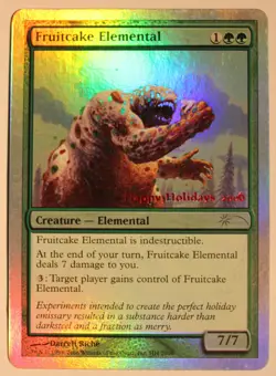 Fruitcake Elemental - 2006 Holiday Promo - Light Play Foil MTG Magic English VG - Image 3