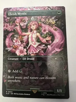 MISPRINT: Crimpled Elvish Mystic from Hatsune Miku Secret Lair SLD - Image 1