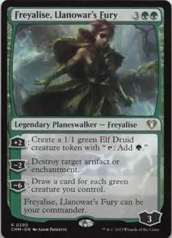 Freyalise, Llanowar's Fury R Commander Masters 290 NM MTG - Image 1