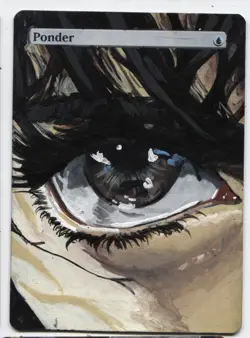 Ponder LTERED ART MTG Rare Magic Hand Painted SEE DESCRIPTION - Image 1