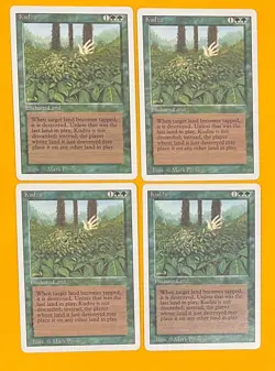 MTG KUDZU (x4) Revised (OldManMTG 006-175) - Image 1