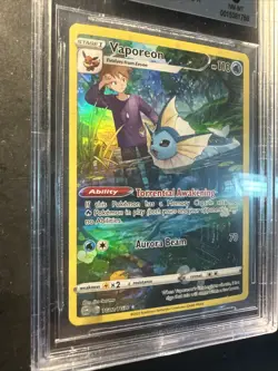 2022 POKEMON S&S BRILLIANT STARS TG02 FULL ART VAPOREON Beckett BGS 8 NM-MT - Image 2