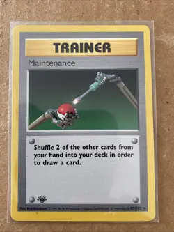 Pokemon TCG Maintenance Base Set 83/102 1st Edition Never Played Near Mint - Image 1