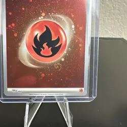 Pokemon TCG 151 Scarlet & Violet Fire Energy Holo Foil 002 MINT swirl - Image 2