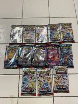 Pokemon Variety Loose Packs Lot 13 Total Packs New Sealed, PE, SC, PR, FS, ST 13 - Image 1