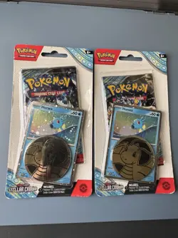 Pokemon Stellar Crown Checklane Blister Booster Pack X 2 Horsea Promo New Sealed - Image 1