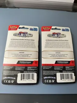 Pokemon Stellar Crown Checklane Blister Booster Pack X 2 Horsea Promo New Sealed - Image 2