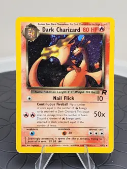 Dark Charizard Pokemon Card Holo Rare Team Rocket Set 4/82 Excellent Condition - Image 1