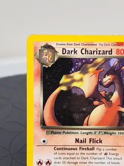 Dark Charizard Pokemon Card Holo Rare Team Rocket Set 4/82 Excellent Condition - Image 3