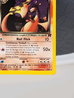 Dark Charizard Pokemon Card Holo Rare Team Rocket Set 4/82 Excellent Condition - Image 5