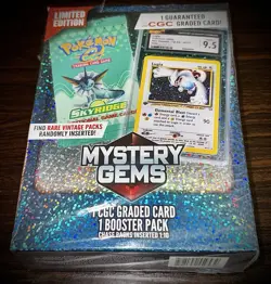 Pokemon Mystery Gems 1 CGC Graded Card & Booster Pack 2025! New Limited Edition. - Image 1