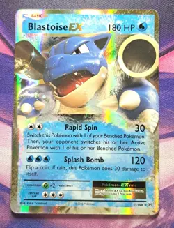 Pokemon TCG Blastoise EX XY Evolutions Holo Rare Card 21/108 - Image 1