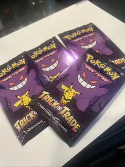 4 Packs 2022 Pokemon TCG Trick or Trade Halloween Booster Bundle 12 Cards - Image 2