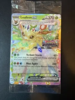 Pokemon TCG Leafeon EX Card 006/131 Stamped Prismatic Evolutions SEALED - Image 1