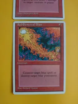 Red Elemental Blast -4th ed & Lighning Bolt 4th ed Magic the Gathering 2 Card. - Image 2