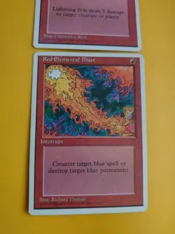 Red Elemental Blast -4th ed & Lighning Bolt 4th ed Magic the Gathering 2 Card. - Image 5