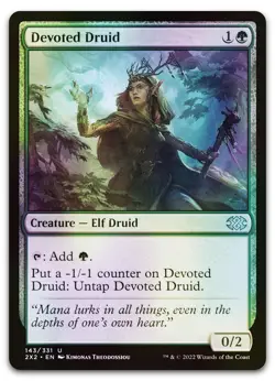 Devoted Druid #143 (Foil) (NM) Double Masters 2022 2X2 Magic MTG - Image 1