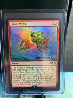2022 MTG Chaos Wrap - Happy Holidays Foil Promo - Image 1