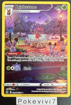 Carte Pokemon KRICKETUNE GG02/GG70 HOLO Crown Zenith EB12.5 English NEUF - Image 1