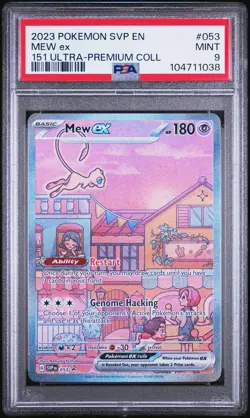 2023 POKEMON SVP EN-SV BLACK STAR PROMO 151 ULTRA-PREM COLL #053 MEW EX PSA 9 - Image 1