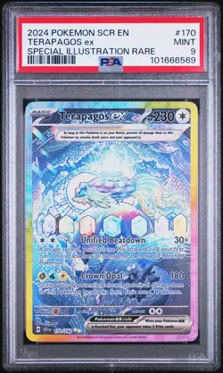 2024 POKEMON SCR EN-STELLAR CROWN SPECIAL ILLUSTRATION RARE TERAPAGOS EX PSA 9 - Image 1