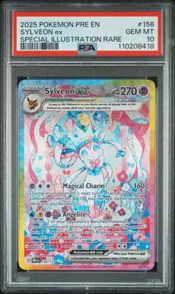 POKEMON PRISMATIC EVOLUTIONS SPECIAL ILLUSTRATION RARE SYLVEON EX #156 PSA 10 - Image 2
