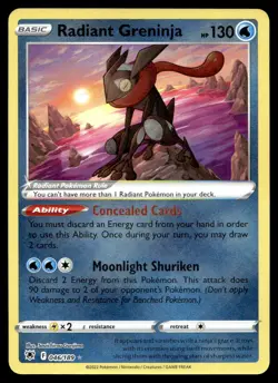Pokemon 2022 TCG Astral Radiance #046/189 Radiant Greninja NM - Image 1