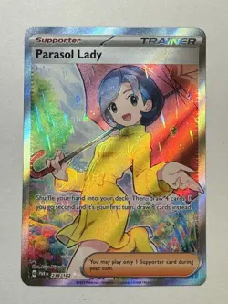 Pokemon TCG - Parasol Lady - Paradox Rift 238/182 Full Art Trainer Holo - Image 1