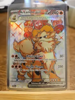 Pokemon Arcanine EX Holo Ultra Rare TCG Card 224/198 Scarlet & Violet Base Set - Image 1