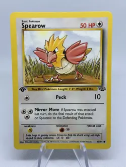 🍀 Spearow 1st Edition Non Holo Foil - Pokemon 1999 Set Vintage Card 62/64 (#2) - Image 1