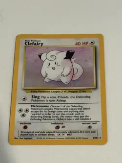 Clefairy Holo Base Set 5/102 - Pokemon Card - Excellent /Lightly Played-Ungraded - Image 1
