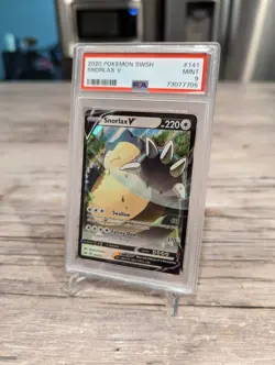 PSA 9 Snorlax V 141/202 Mint Pokemon Card 2020 Sword and Shield - Image 2