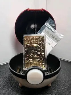 RARE Pokemon JIGGLYPUFF 23K Gold Plated Trading Card 1999 Burger King No Stands - Image 1