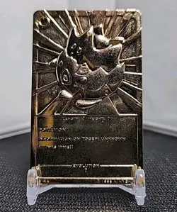 Pokemon Togepi 23k Gold-Plated Card 1999 Authentic Burger King Vintage Card Only - Image 2