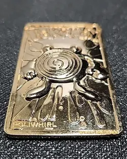 Pokemon 1999 Burger King limited edition 23K gold-plated Poliwhirl Card Only - Image 3