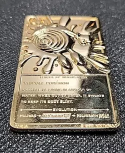 Pokemon 1999 Burger King limited edition 23K gold-plated Poliwhirl Card Only - Image 4