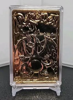 Pokemon Cards 23K Gold Plated CHARIZARD Trading Card 1999 Burger King - Image 1