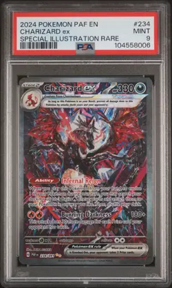 2024 POKEMON PAF EN-PALDEAN FATES SPECIAL ILLUSTRATION RARE CHARIZARD EX PSA 9 - Image 1