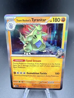 Pokemon TCG - Holo Team Rocket's Tyranitar 96/182 - Destined Rivals 2025 - Image 1
