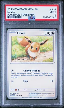 2023 POKEMON MEW EN-151 POKEMON TOGETHER #133 EEVEE PSA 9 - Image 1