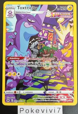 Carte Pokemon TOXTRICITY GG09/GG70 HOLO Crown Zenith EB12.5 English NEUF - Image 1