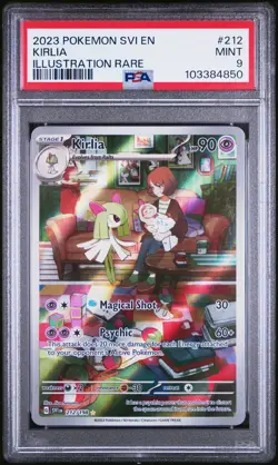 2023 POKEMON SVI EN-SCARLET & VIOLET ILLUSTRATION RARE #212 KIRLIA PSA 9 - Image 1