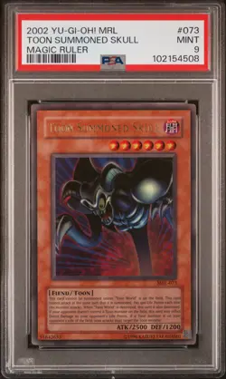 2002 YU-GI-OH! MRL-MAGIC RULER #073 TOON SUMMONED SKULL PSA 9 - Image 1
